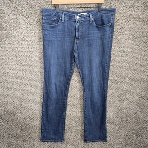 Levis Jeans Womens 34 314 Shaping Straight Medium Wash Stretch 5 Pocket Denim‎